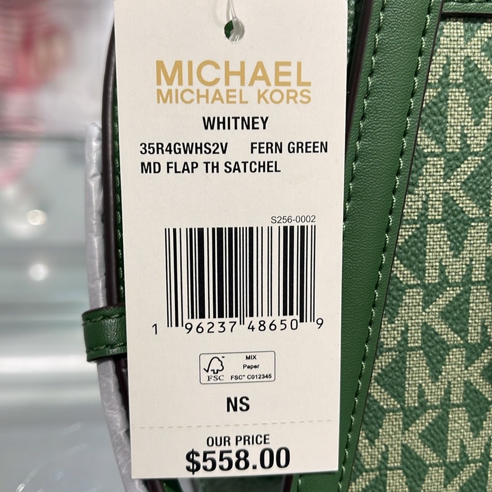 MICHAEL KORS
Whitney Medium Flap TH Satchel Crossbody bag
Fern Green 
NWT - Picture 8 of 16